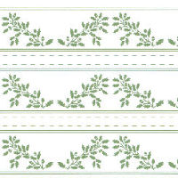 Acorns border green on white