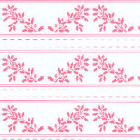 Acorns border pink on white