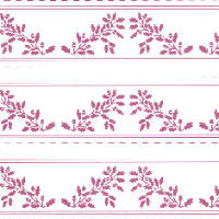 Acorns border purple on white